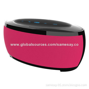 Bluetooth Speaker, Touch Keys, Hand-free, 1,600mAh, Aux Input Jack, Micro USB, 3W*2 Power Output